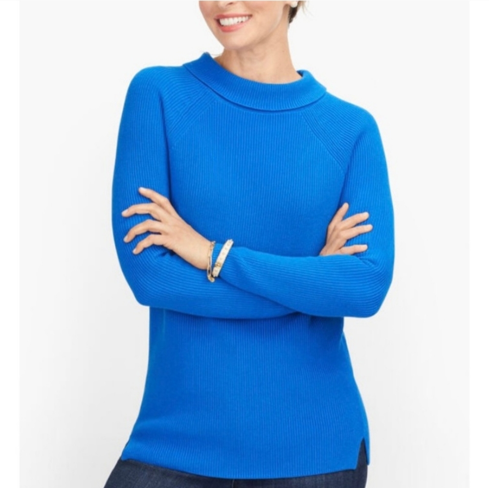 Talbots Blue Turtleneck Sweater